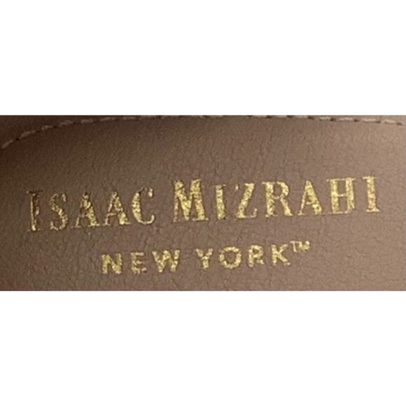 Isaac Mizrahi New York Size 8.5 Slides Woven Brown White Black Chic EUC - Picture 6 of 8